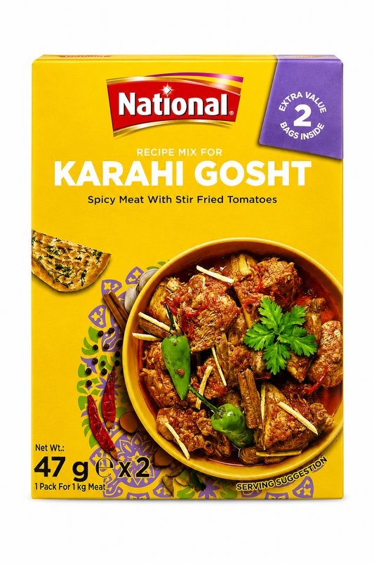 National Karahi Gosht Recipe Mix 2x47g – Mix de Condimente pentru Karahi Gosht