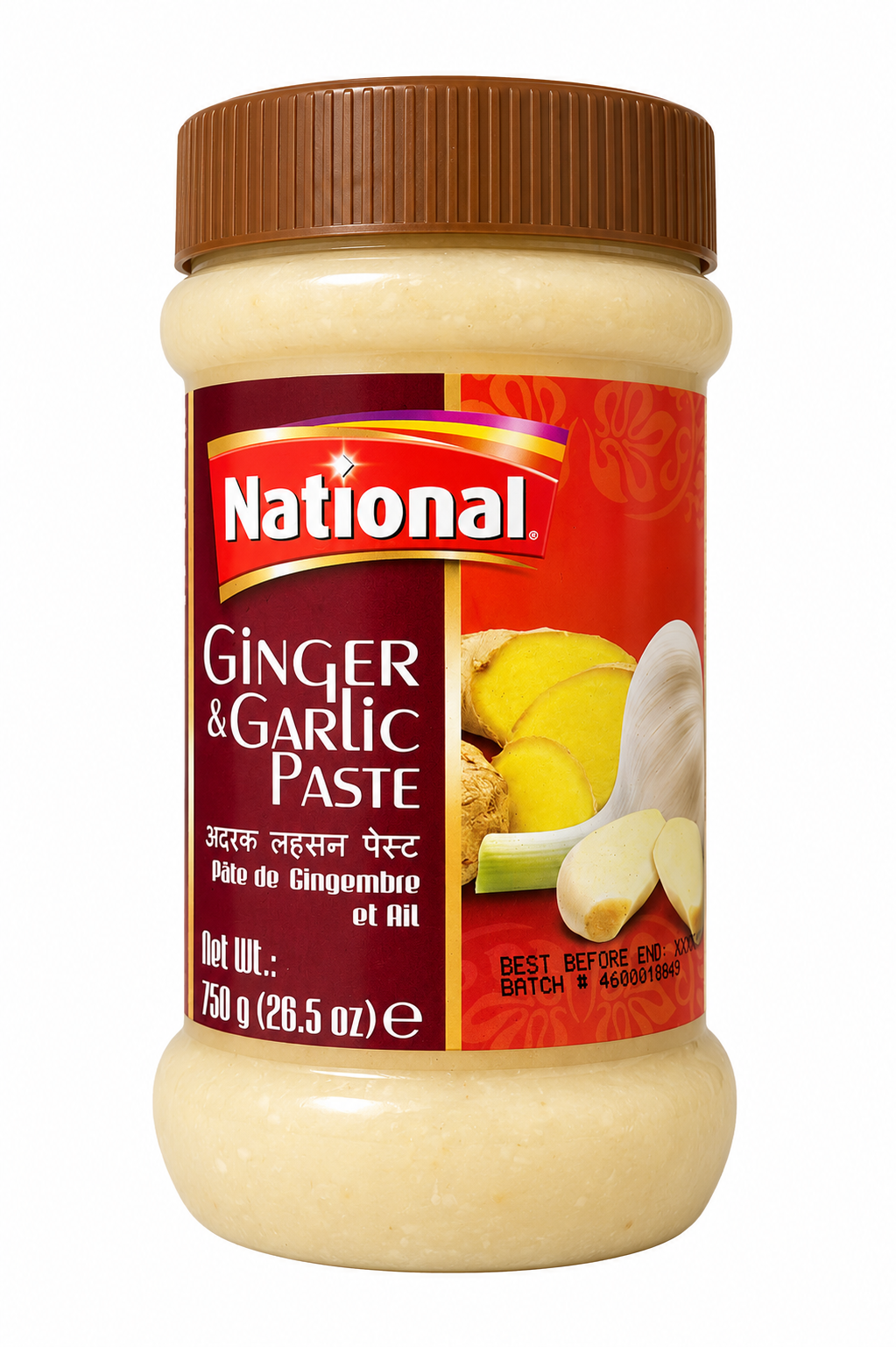 National Ginger & Garlic Paste – Pastă de Ghimbir și Usturoi, 750 g