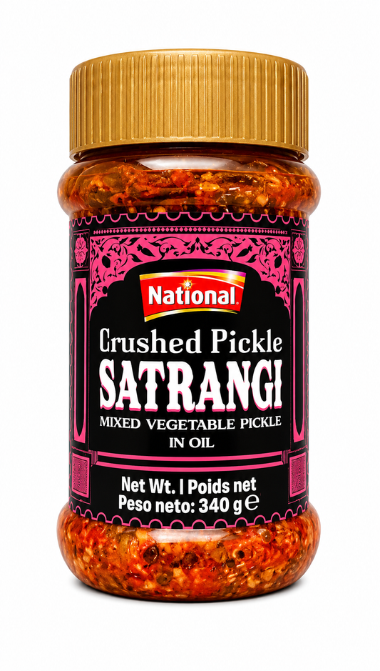 National Crushed Pickle Satrangi in Oil 340g – Murături Mixte Satrangi Mărunțite în Ulei  Descriere produs: