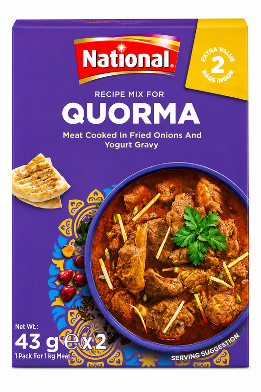 National Quorma Recipe Mix 2x43g – Mix de Condimente pentru Quorma (Korma) Tradițională