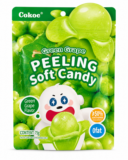 Cokoc Peeling Soft Candy cu Aromă de Struguri Verzi – 75 g