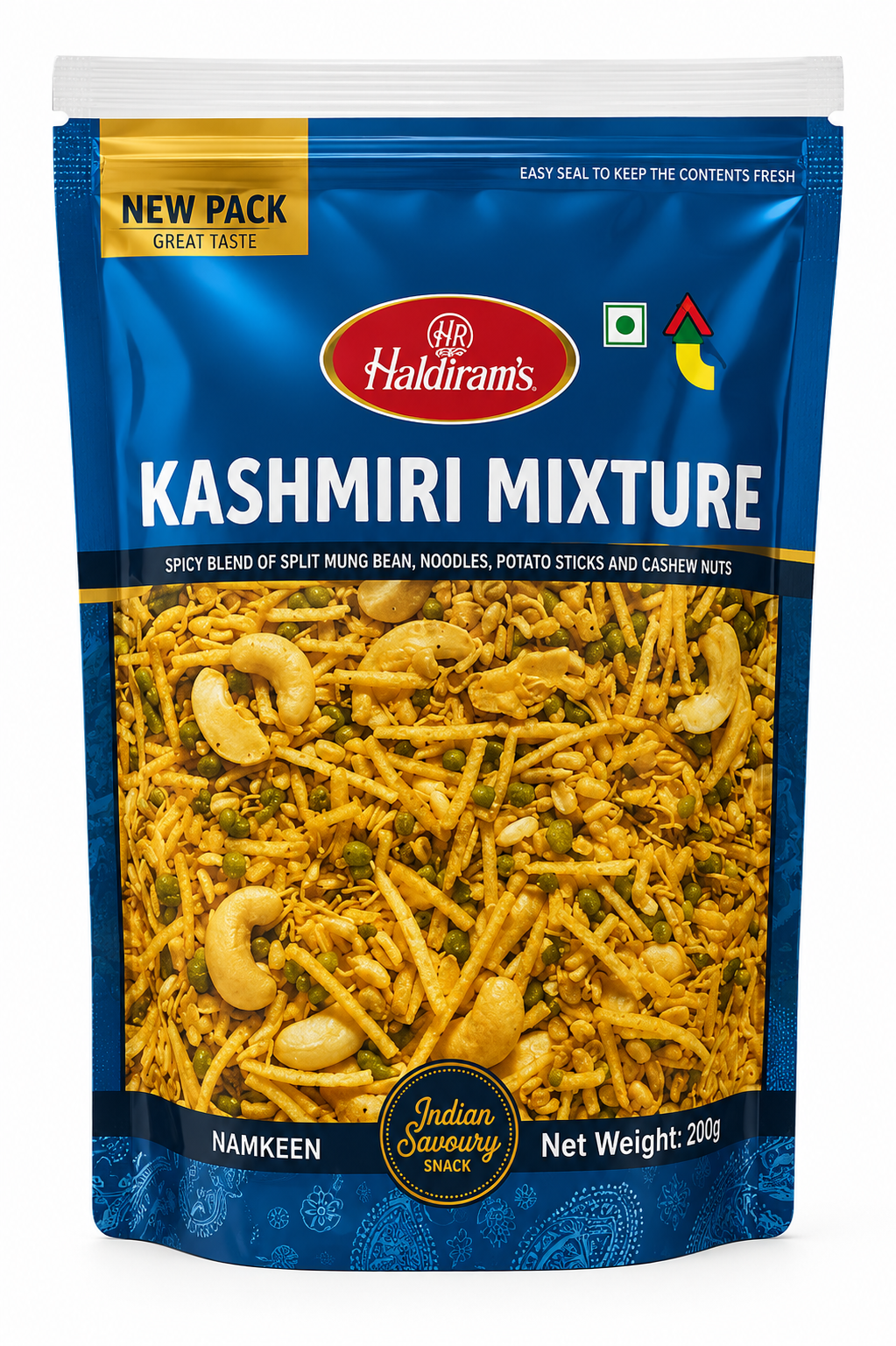 Haldiram's Kashmiri Mixture 200g – Mix Crocant Indian cu Caju și Condimente