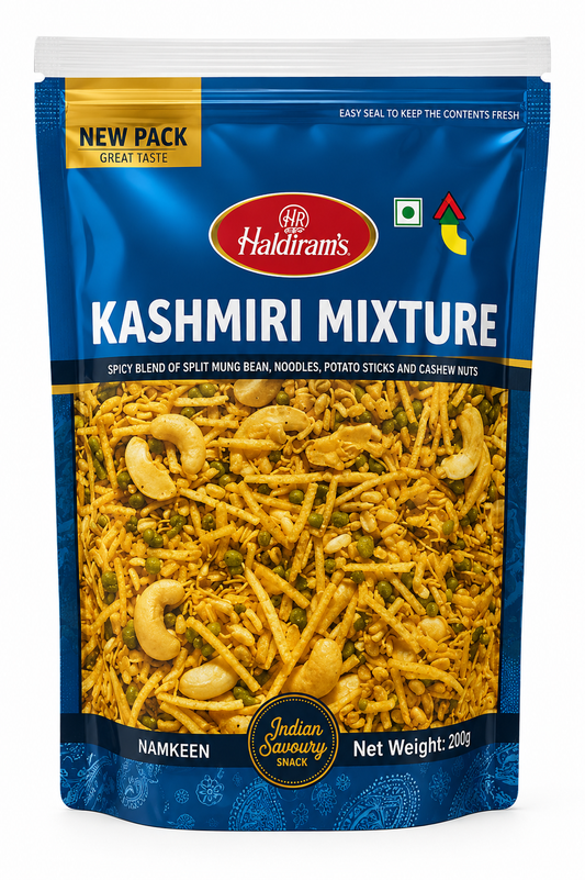 Haldiram's Kashmiri Mixture 200g – Mix Crocant Indian cu Caju și Condimente