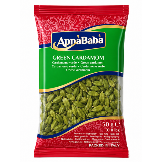 ApnaBaba Cardamom Verde Întreg – Green Cardamom 50 g