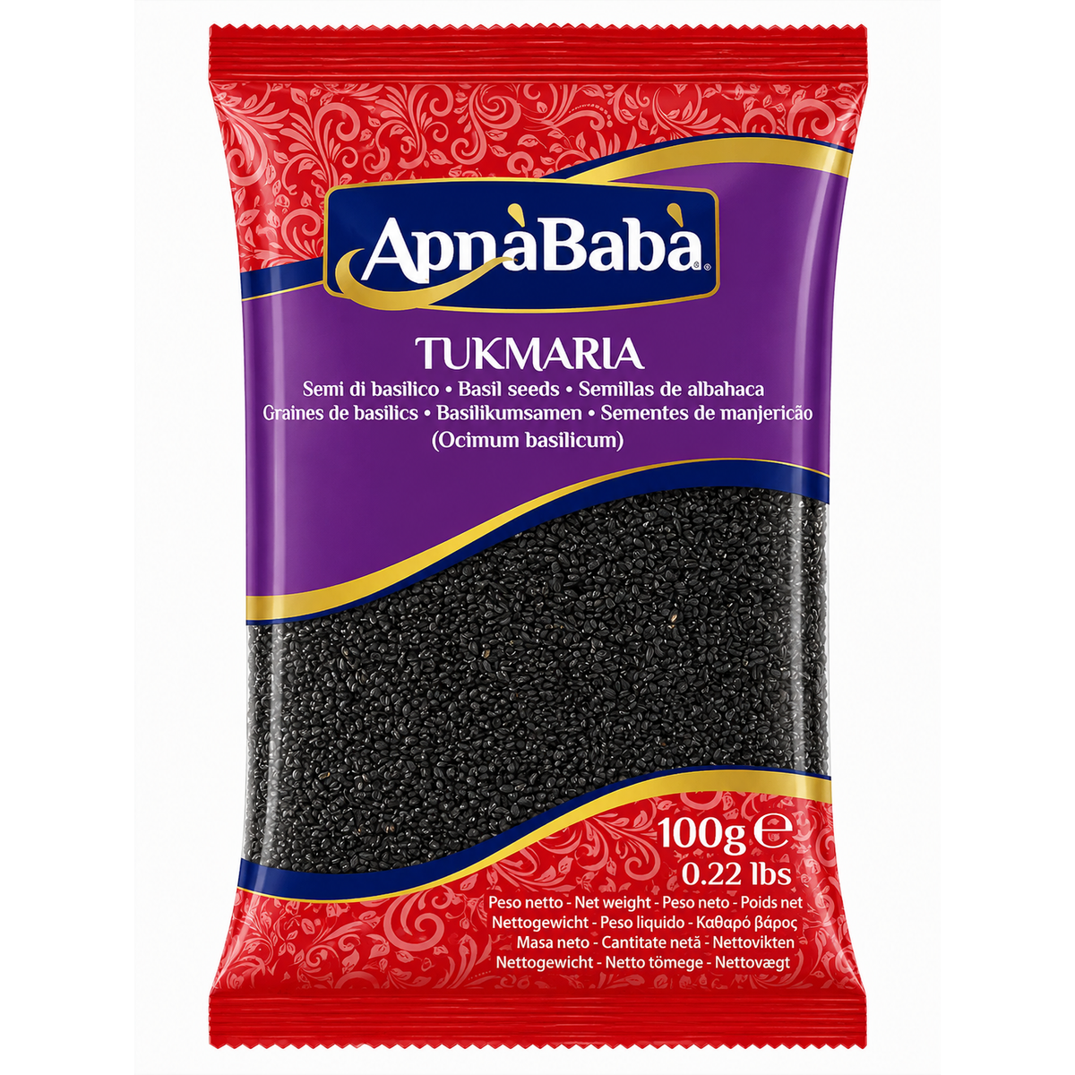 ApnaBaba Tukmaria – Semințe de Busuioc (Basil Seeds) 100 g