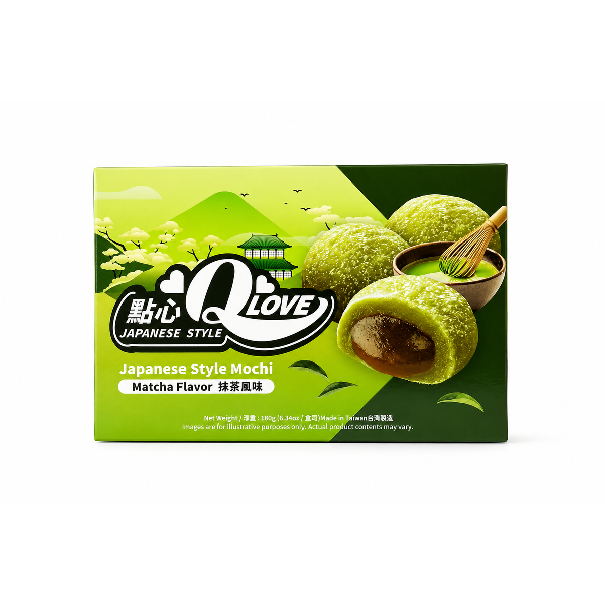Q Love Mochi Japonez cu Matcha – 180 g