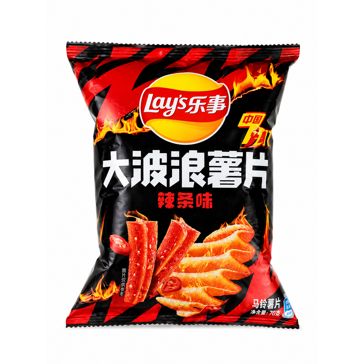 Lay’s Big Wave Spicy Latiao – Chipsuri Ondulate Picante – 70 g