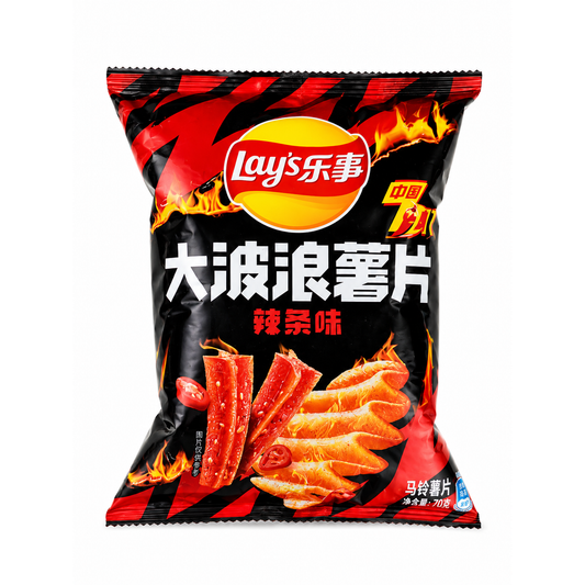 Lay’s Big Wave Spicy Latiao – Chipsuri Ondulate Picante – 70 g