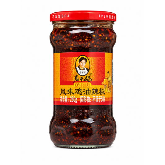 Lao Gan Ma Sos Chilli cu Pui în Ulei – 280 g