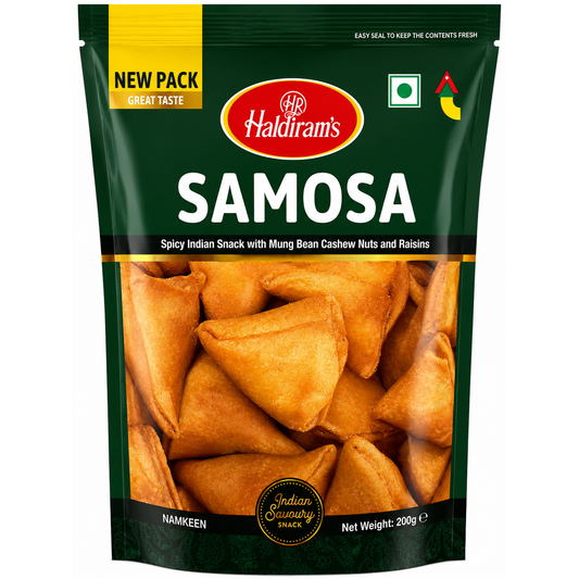 Haldiram’s Samosa – Snack Indian Picant cu Mung, Caju și Stafide 200 g