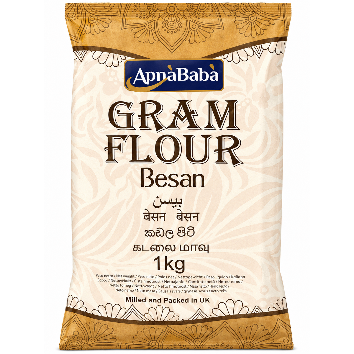 ApnaBaba Gram Flour Besan – Făină de Năut, 1 kg