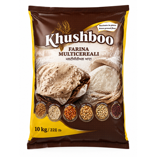 Khushboo Multicereali Atta – Făină Multicereale pentru Chapati, 10 kg