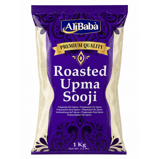 AliBaba Roasted Upma Sooji – Griș de Grâu Prăjit pentru Upma 1kg