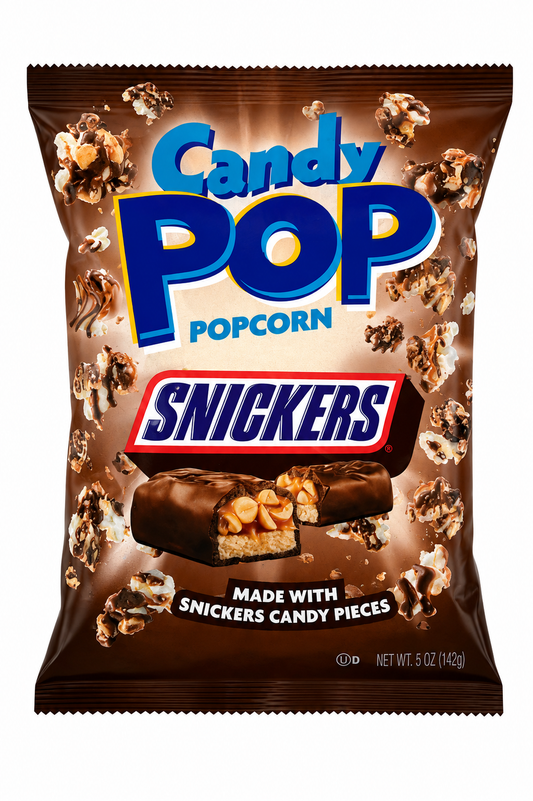 Candy Pop Popcorn Snickers – Popcorn cu Bucăți de Snickers 142 g