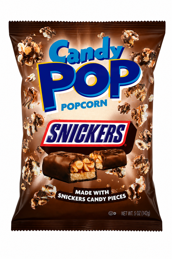 Candy Pop Popcorn Snickers – Popcorn cu Bucăți de Snickers 142 g