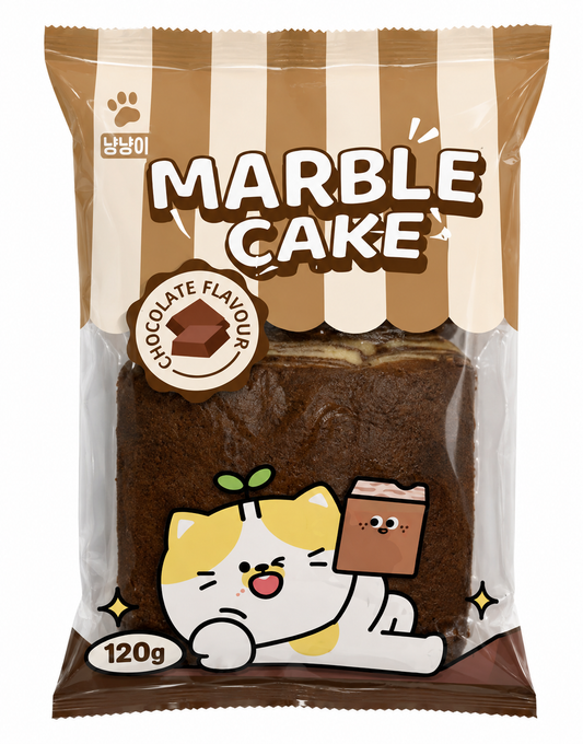 Marble Cake Chocolate Flavour – Chec Marmorat cu Aromă de Ciocolată 120 g