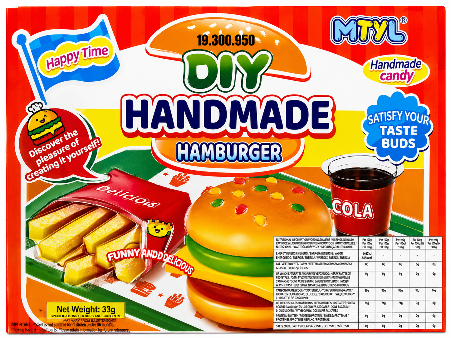 Kit DIY Handmade Hamburger – Set Creativ pentru Realizarea Burgerilor | 33 g