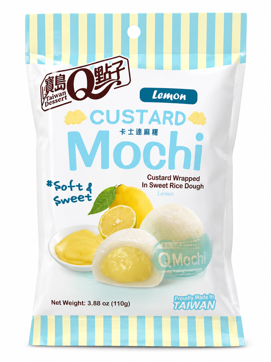 Mochi cu Cremă de Lămâie (Lemon Custard) – Desert Tradițional Taiwanese – 110 g