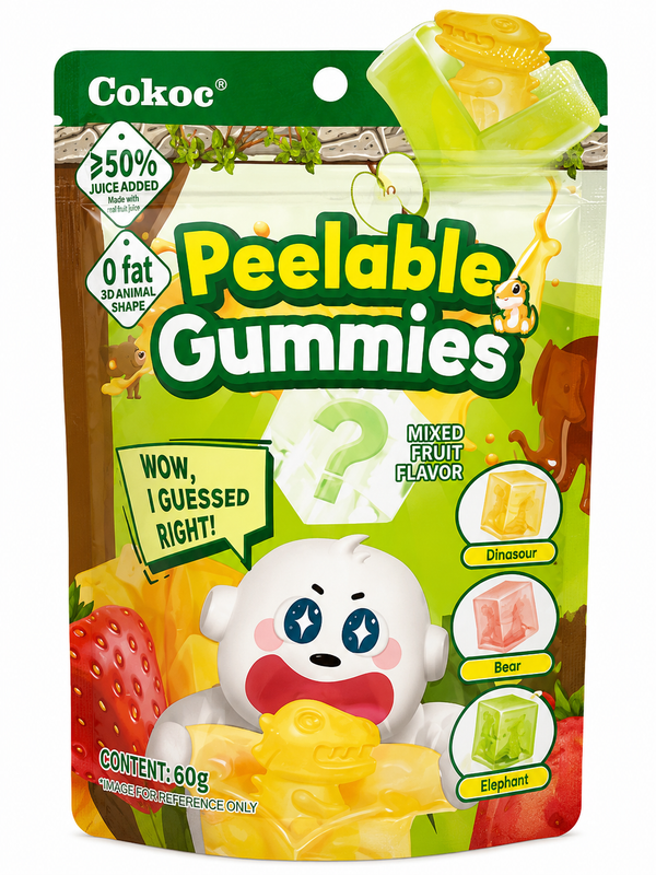Cokoc Peelable Gummies Mix de Fructe – Jeleuri 3D Decojibile, 60g