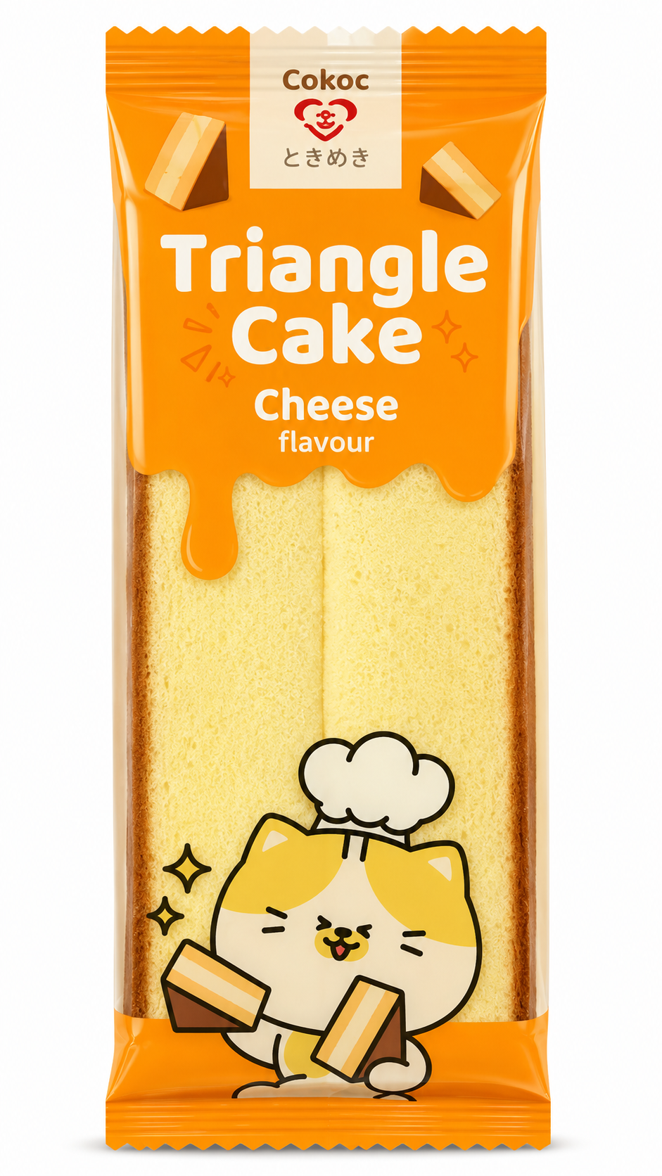 Triangle Cake cu Aromă de Brânză – Prăjitură Pufoasă Japoneză
