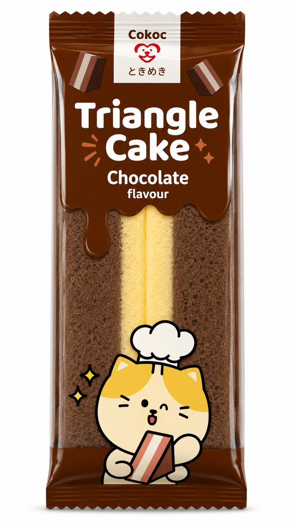 Triangle Cake cu Aromă de Ciocolată – Prăjitură Pufoasă Tip Sandwich 120g