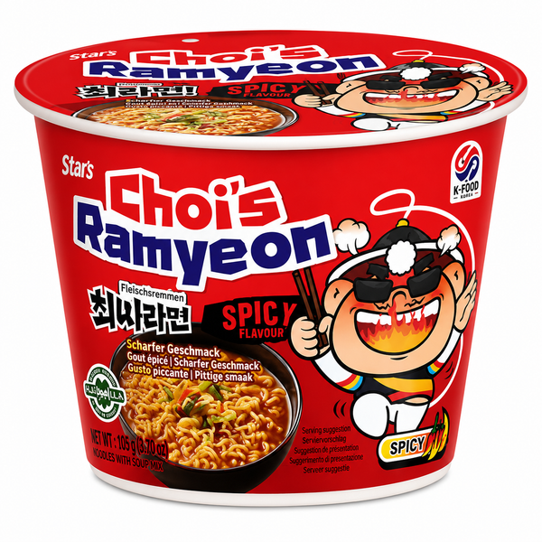 Choi's Ramyeon Spicy Cup – Tăiței Instant Coreeni Picanți 105g