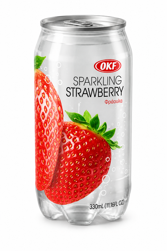 OKF Sparkling Strawberry 350 ml – Băutură Carbogazoasă cu Aromă de Căpșuni