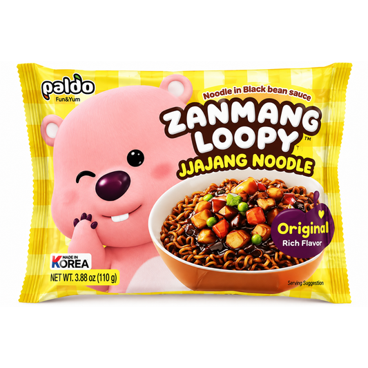 Paldo Zanmang Loopy Jjajang Noodle Original 110g