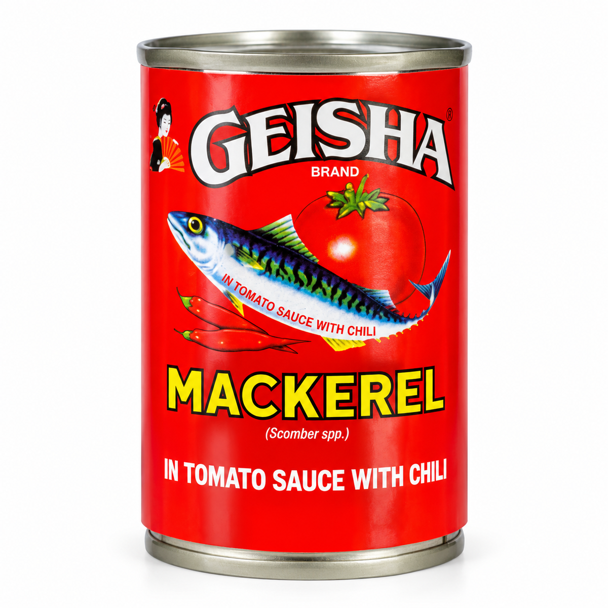 Geisha Macrou Picant în Sos de Roșii cu Chili – 425 g