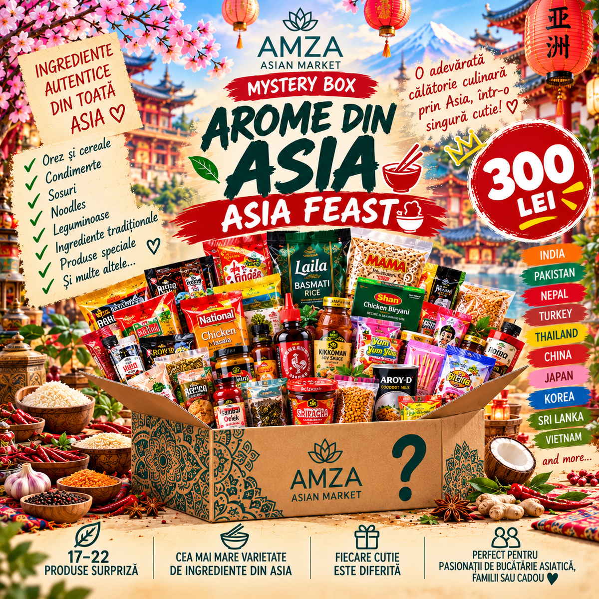 👑 AMZA Mystery Box – Asia Feast 🍛