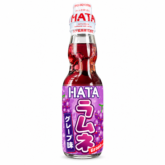 HATA Ramune Grape 200 ml – băutură japoneză carbogazoasă cu aromă de struguri