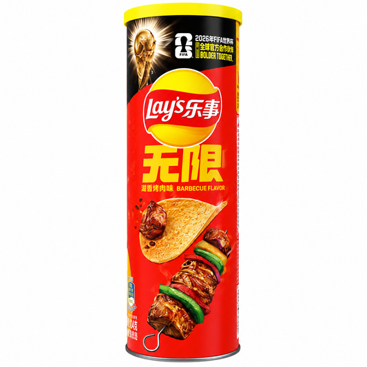 Lay’s Stax Barbecue 90 g, tub cilindric, ediție FIFA 2026