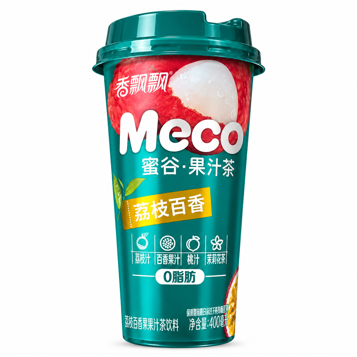 Meco Fruit Tea Lychee & Passion Fruit 400 ml – ceai cu litchi și fructul pasiunii