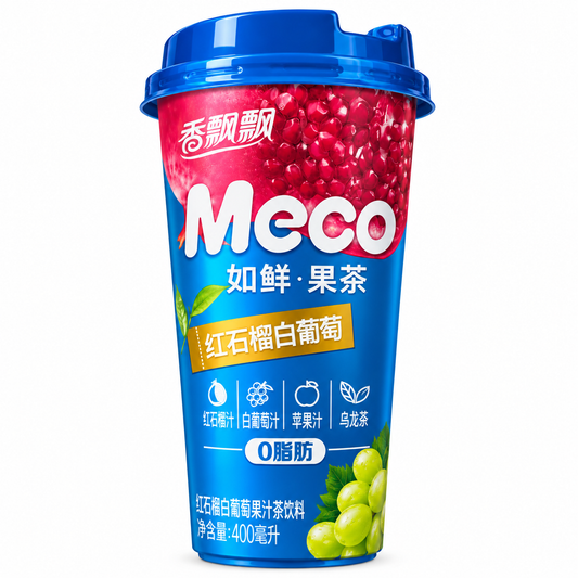 Meco Fruit Tea Pomegranate & White Grape 400 ml – ceai cu rodie și struguri albi