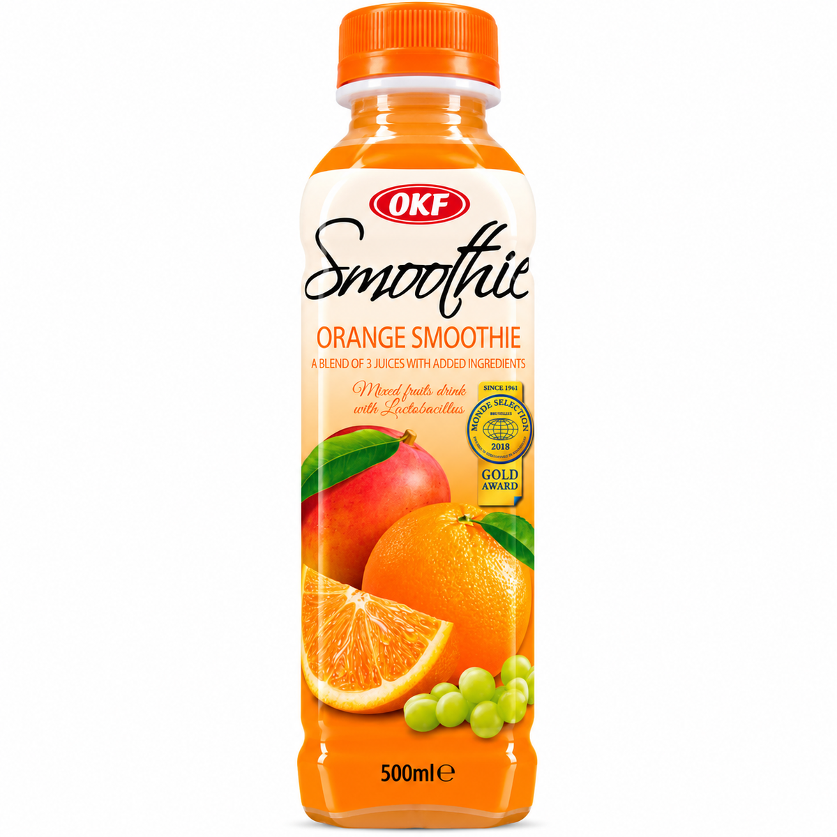 OKF Orange Smoothie – Băutură cu Portocale, Mango și Struguri 500 ml
