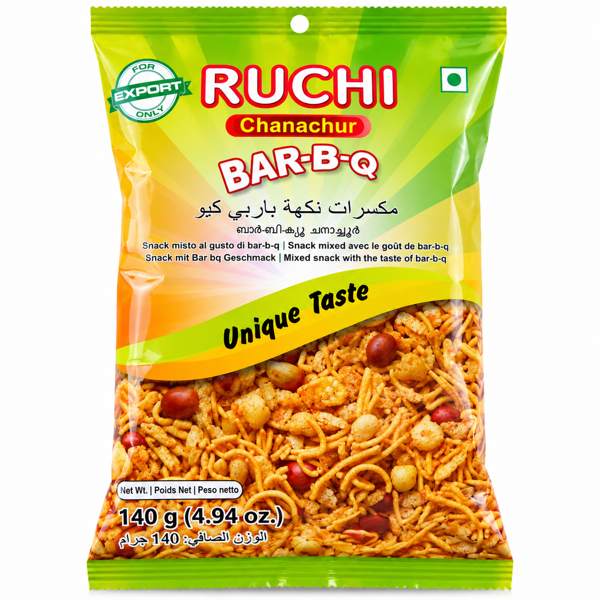 Ruchi Chanachur Bar-B-Q – Mix de Gustări cu Aromă BBQ 140 g