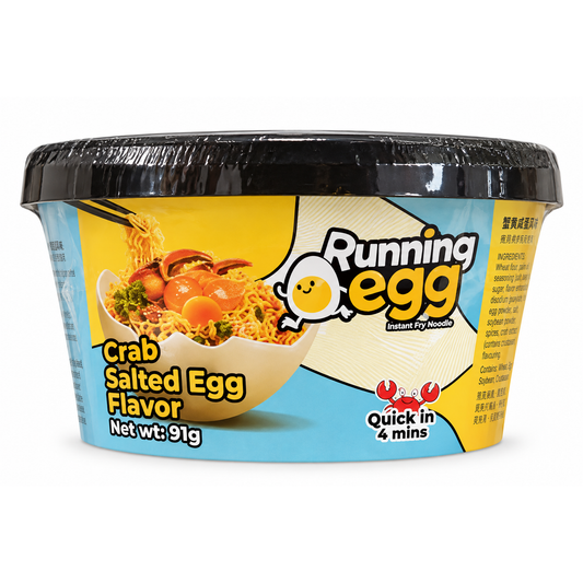 Running Egg Crab Salted Egg 91 g – tăiței instant cu aromă de crab și ou sărat