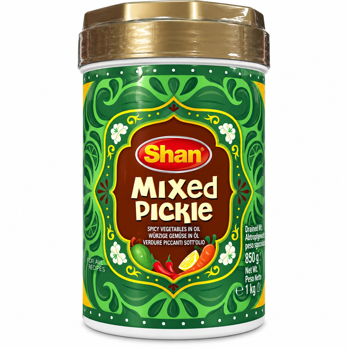 Shan – Murături Asortate Picante în Ulei (Mixed Pickle) 1 kg