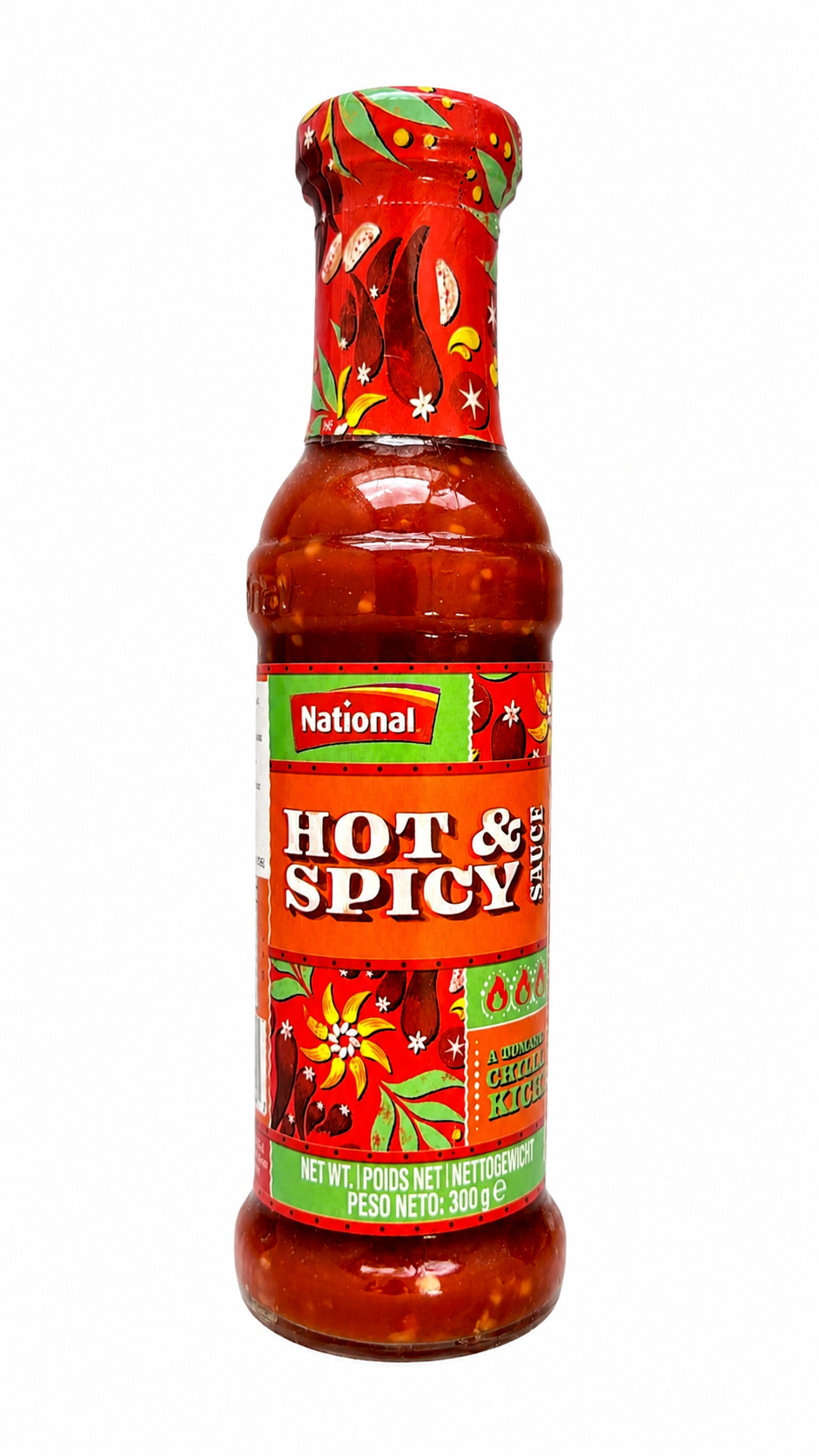 National Hot & Spicy Sauce – Sos Picant cu Ardei Chili și Roșii 300 g