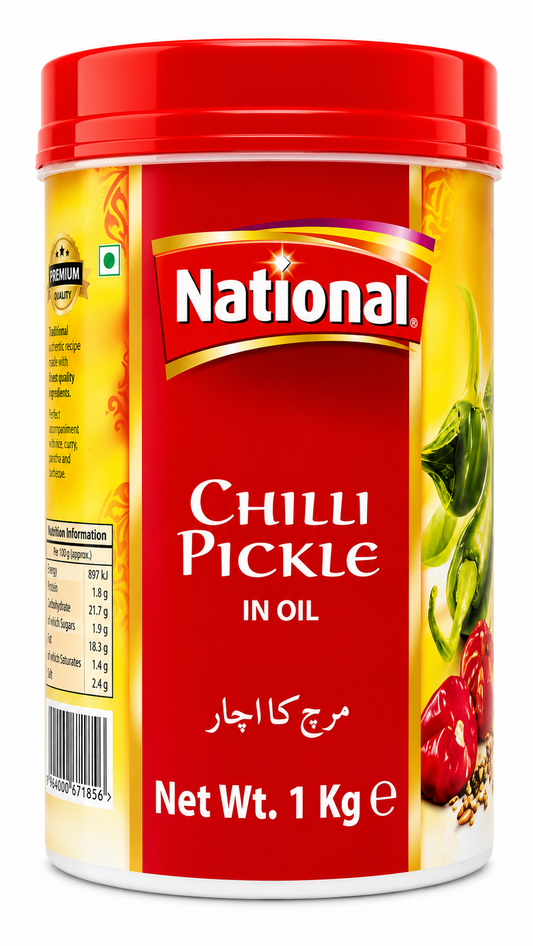 National Chilli Pickle in Oil 1kg – Murături de Ardei Iute în Ulei