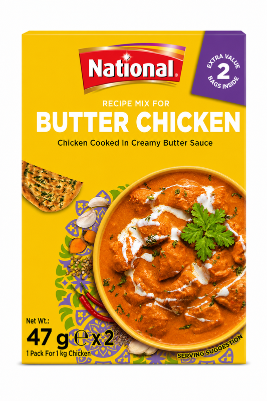 National Butter Chicken Recipe Mix 2x47g – Mix de Condimente pentru Butter Chicken