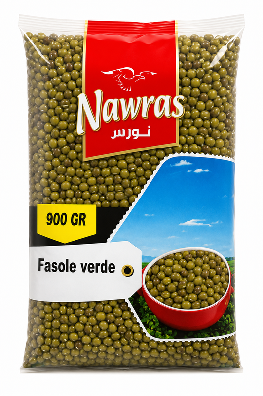 Nawras Fasole Verde Mung 900g – Boabe Mung Premium Bogate în Proteine