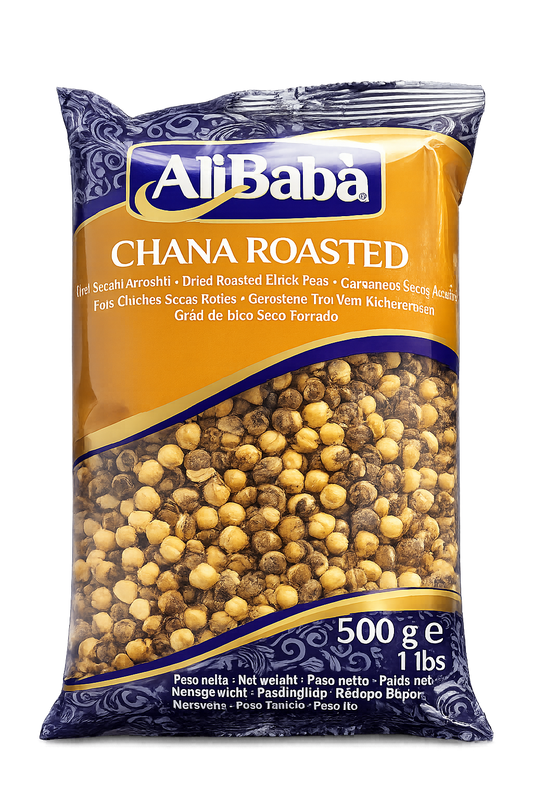 AliBaba Chana Roasted 500g – Năut Prăjit Crocant (Roasted Chickpeas)