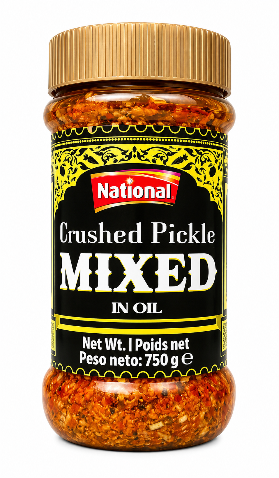 National Crushed Pickle Mixed in Oil 750g – Murături Mixte Mărunțite în Ulei