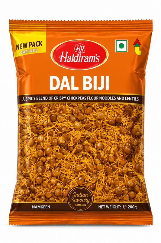 Haldiram's Dal Biji 200g – Mix Crocant Indian cu Linte și Sev Condimentat