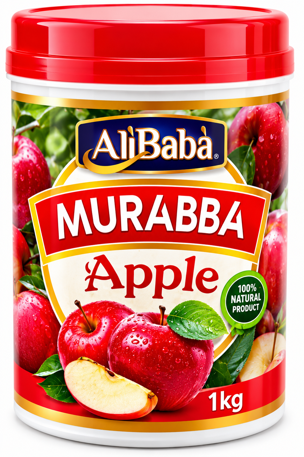 Ali Baba Murabba Apple 1kg – Dulceață Tradițională din Mere în Sirop