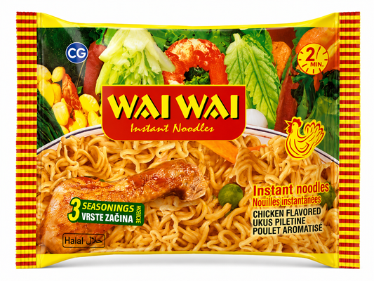Tăiței Instant Wai Wai cu Aromă de Pui 75 g